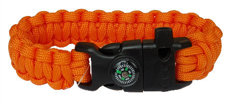 PARACORD BRACELET WITH COMPASS AND WHISTLE