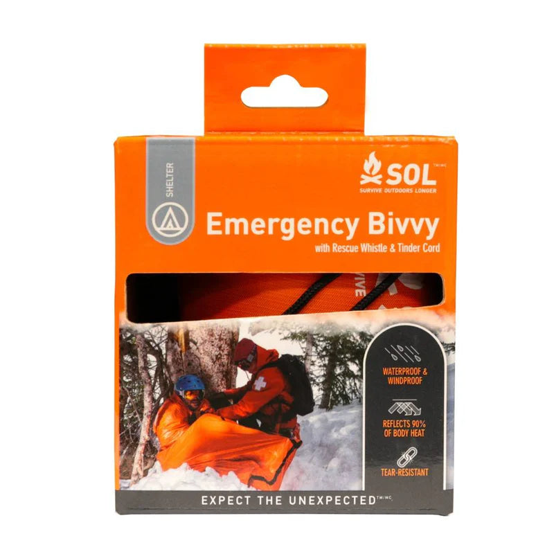 SOL - EMERGENCY BIVVY WITH RESCUE WHISTLE ORANGE | Scouts Canada