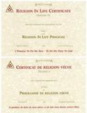 CERTIFICATE - RELIGION IN LIFE