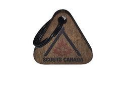 SCOUTS CANADA WOODEN KEYCHAIN
