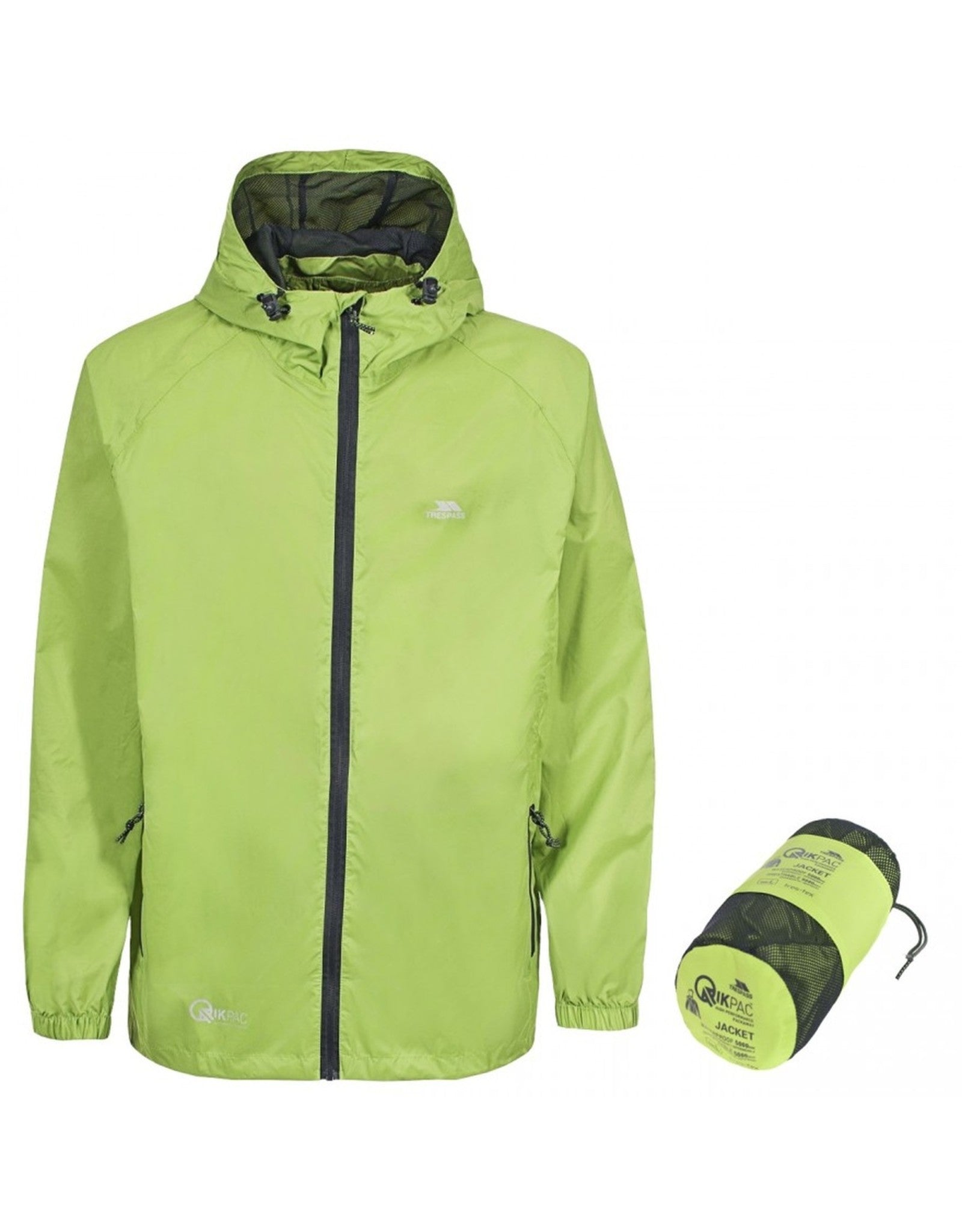 Rain Jacket Qikpac Trespass Jacket QIKPAC PACKAWAY ADULT UNISEX